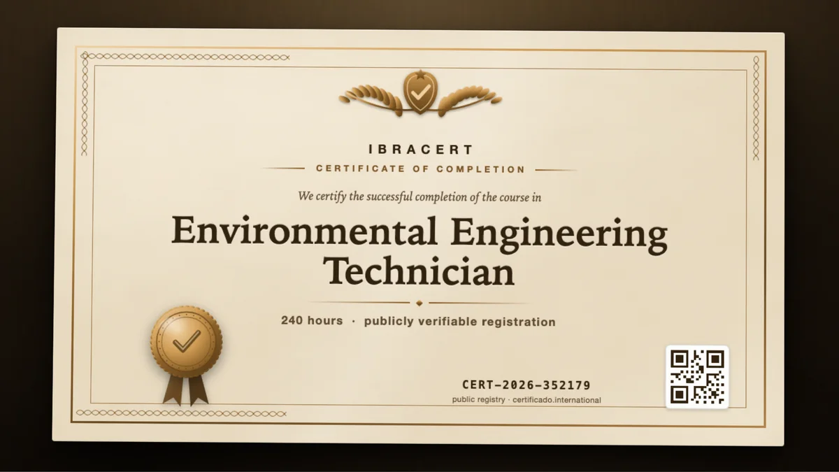 Cover of the Environmental Engineering Technician course