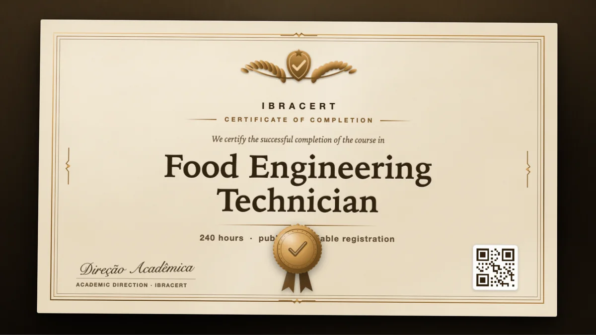 Cover of the Food Engineering Technician course