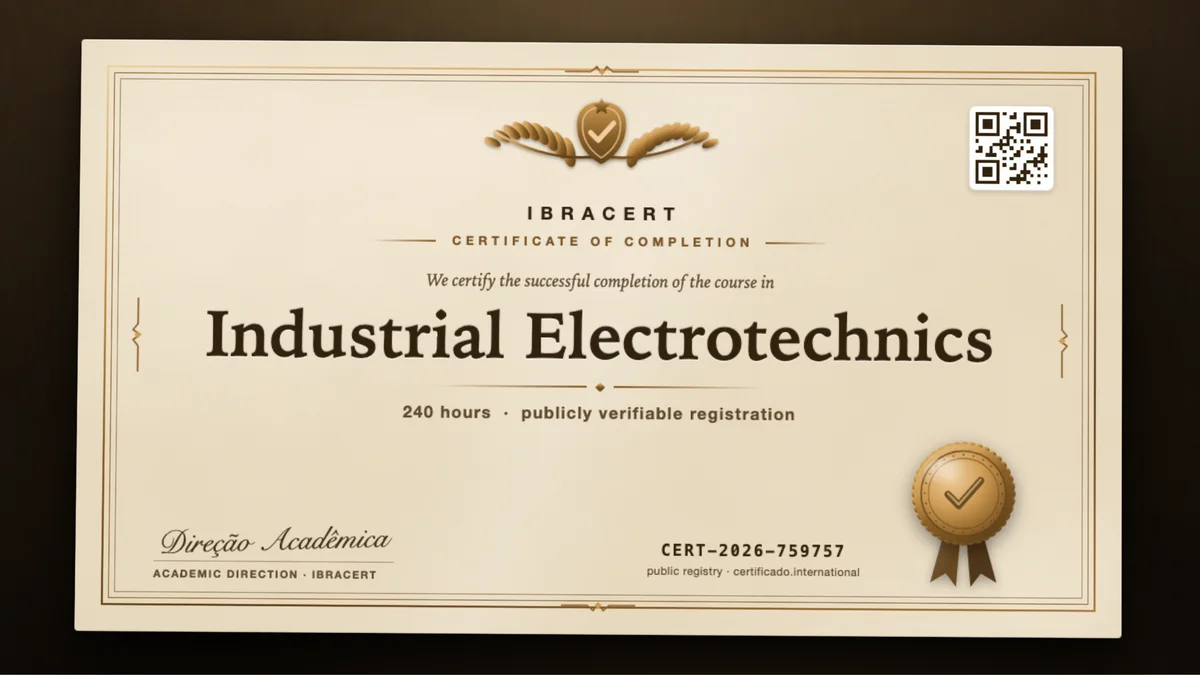 Cover of the Industrial Electrotechnics course