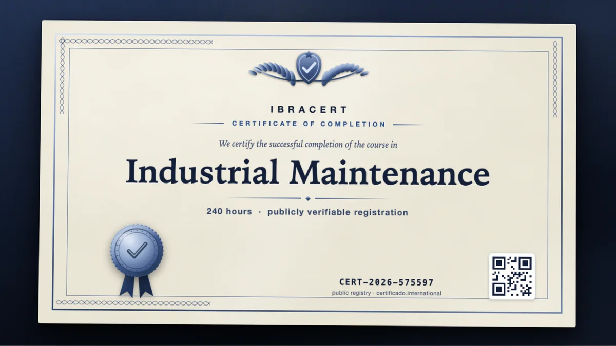 Cover of the Industrial Maintenance course