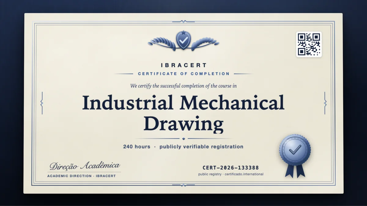 Cover of the Industrial Mechanical Drawing course