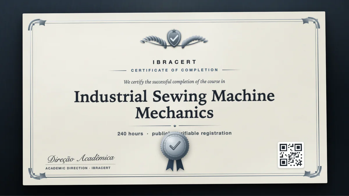 Cover of the Industrial Sewing Machine Mechanics course