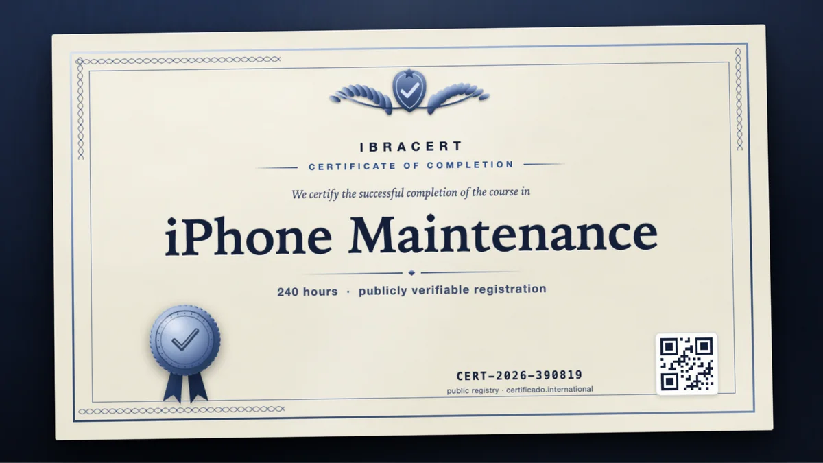Cover of the iPhone Maintenance course