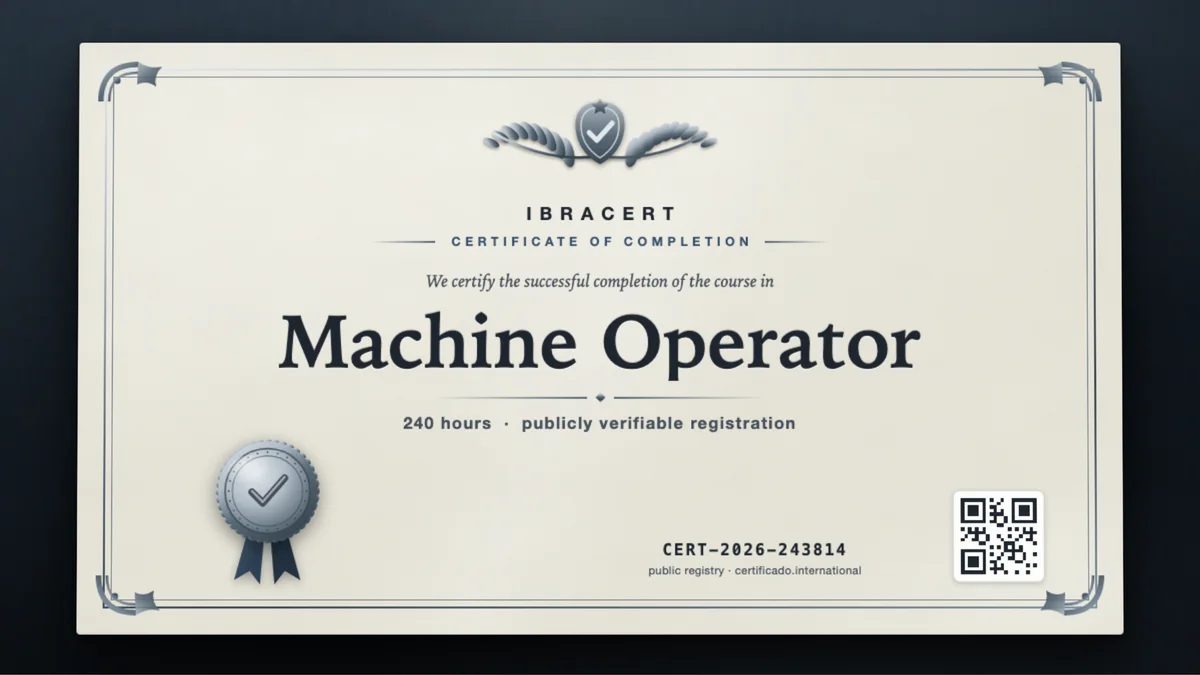 Cover of the Machine Operator course