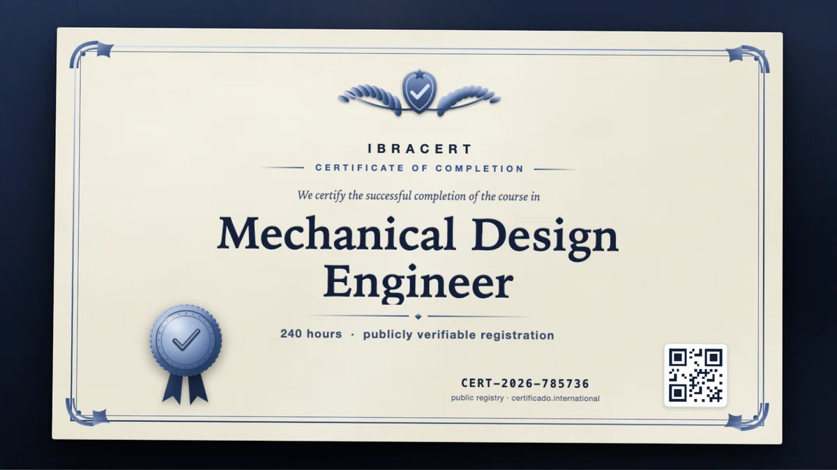 Cover of the Mechanical Design Engineer course