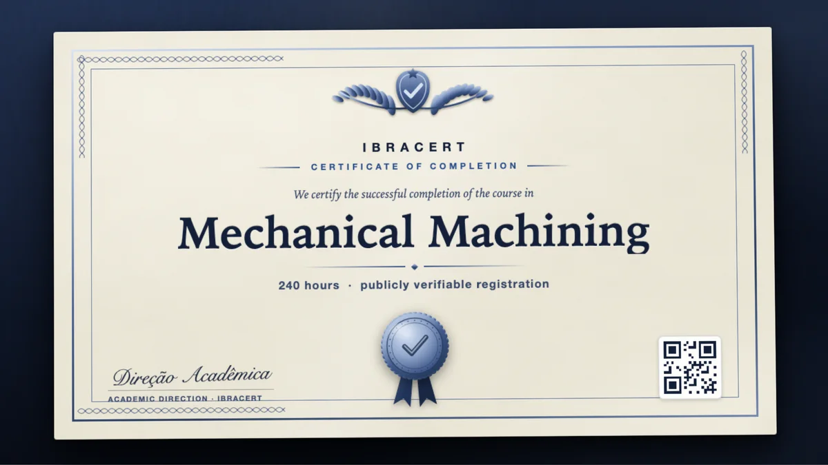 Cover of the Mechanical Machining course