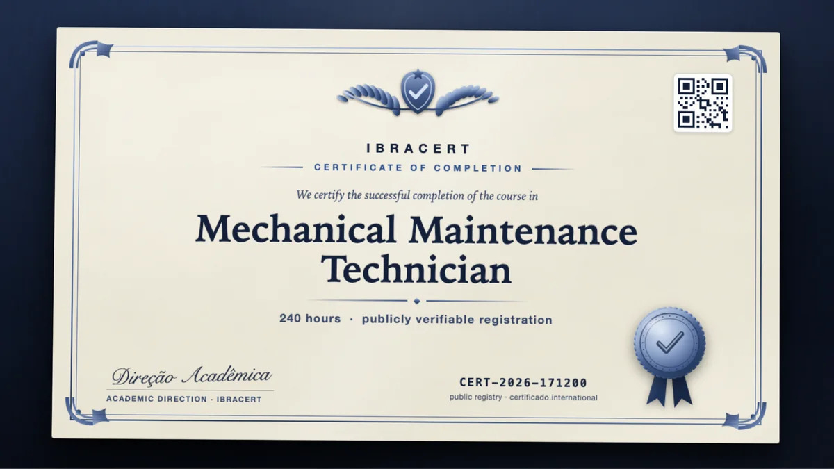 Cover of the Mechanical Maintenance Technician course