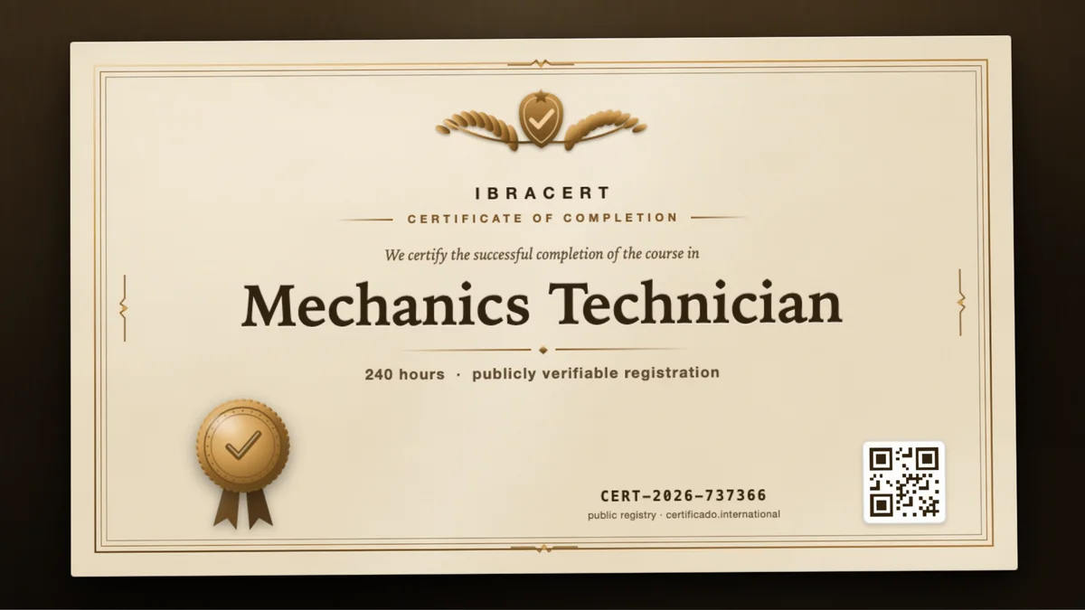 Cover of the Mechanics Technician course