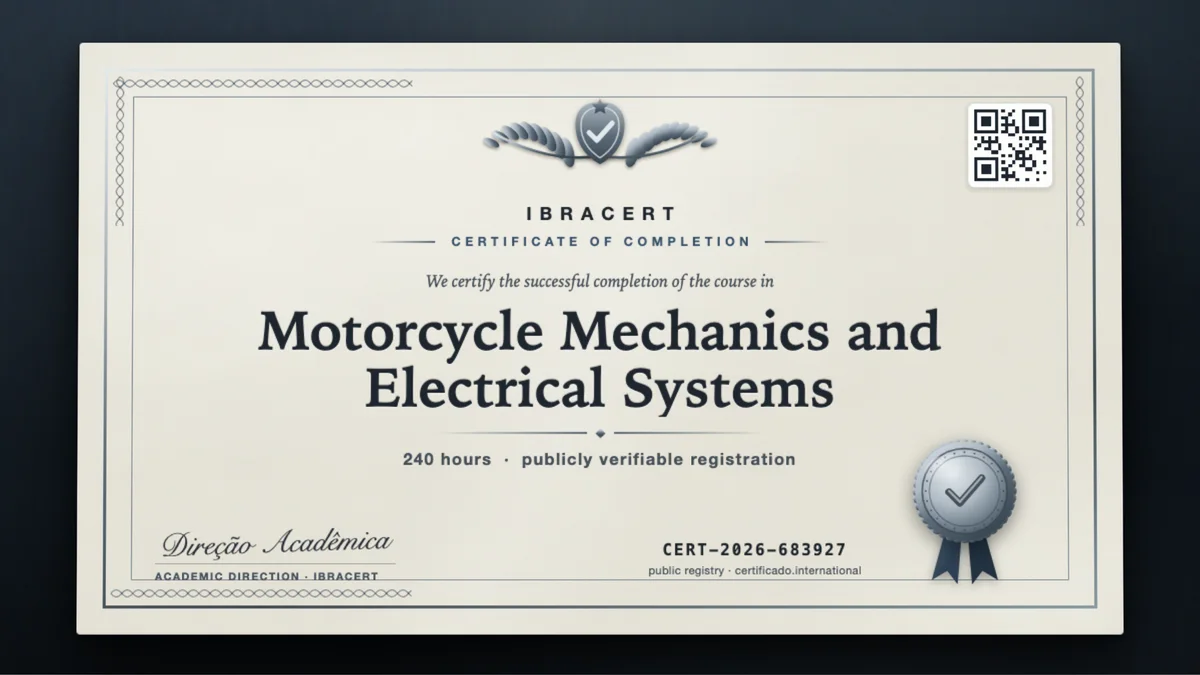 Cover of the Motorcycle Mechanics and Electrical Systems course