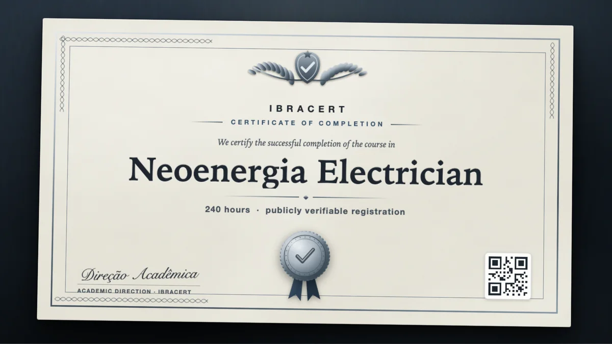 Cover of the Neoenergia Electrician course