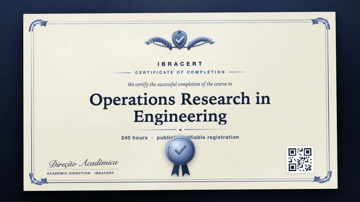 Cover of the Operations Research in Engineering course