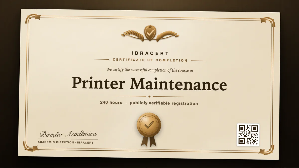 Cover of the Printer Maintenance course
