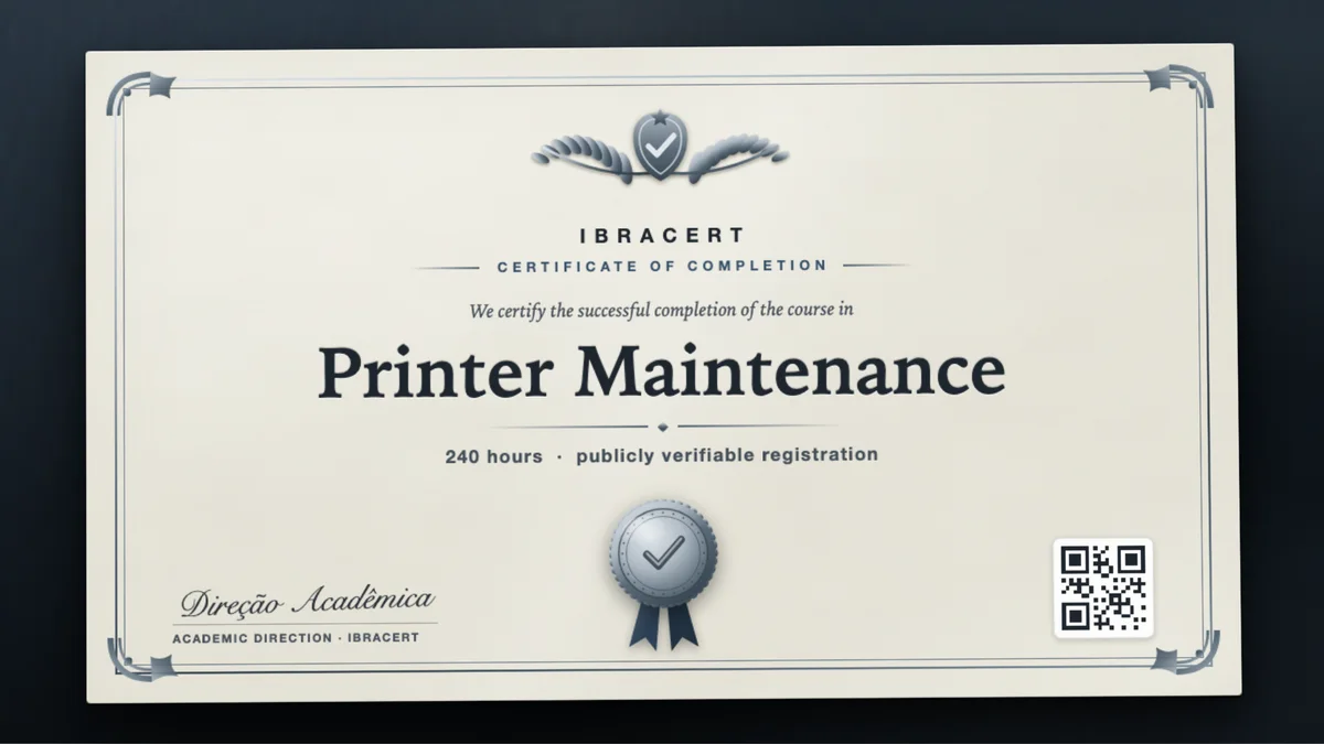 Cover of the Printer Maintenance course