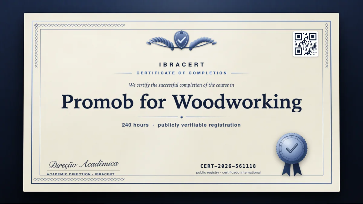 Cover of the Promob for Woodworking course