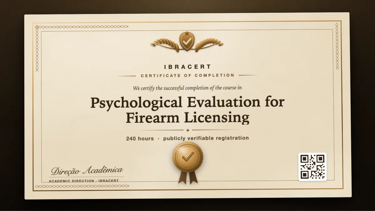 Cover of the Psychological Evaluation for Firearm Licensing course