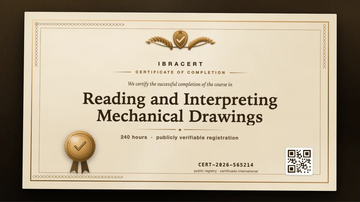 Cover of the Reading and Interpreting Mechanical Drawings course