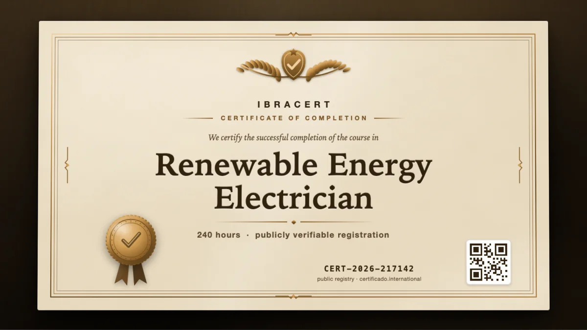 Cover of the Renewable Energy Electrician course