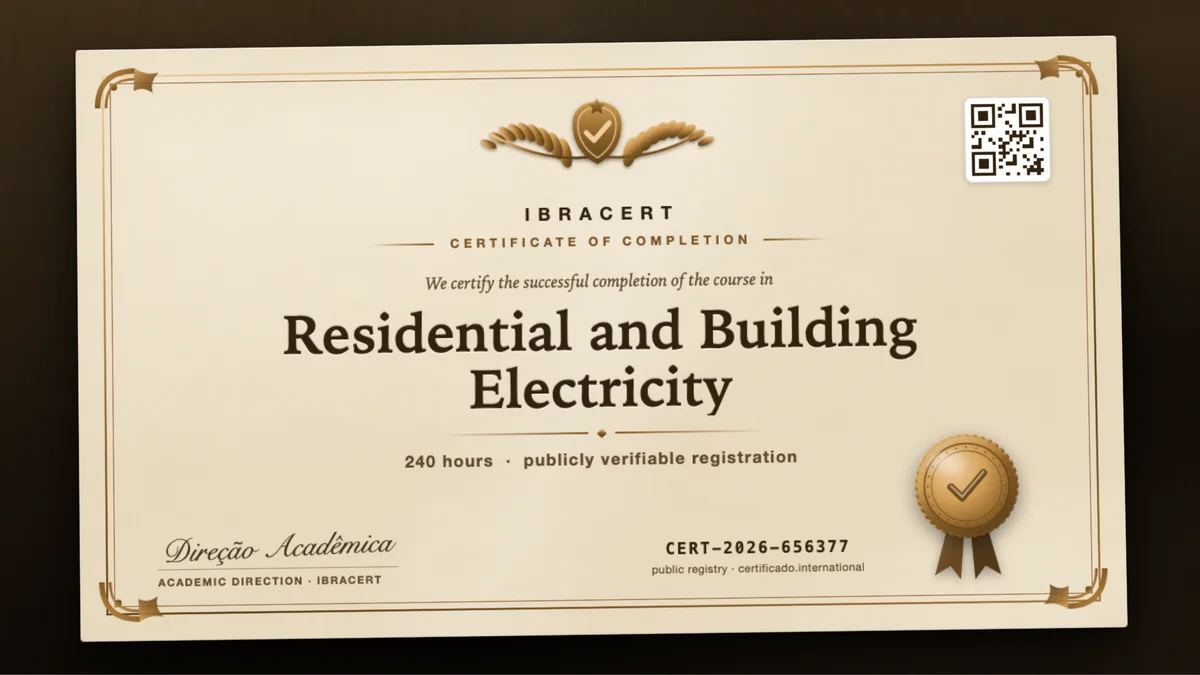Cover of the Residential and Building Electricity course