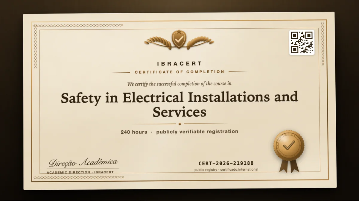 Cover of the Safety in Electrical Installations and Services course