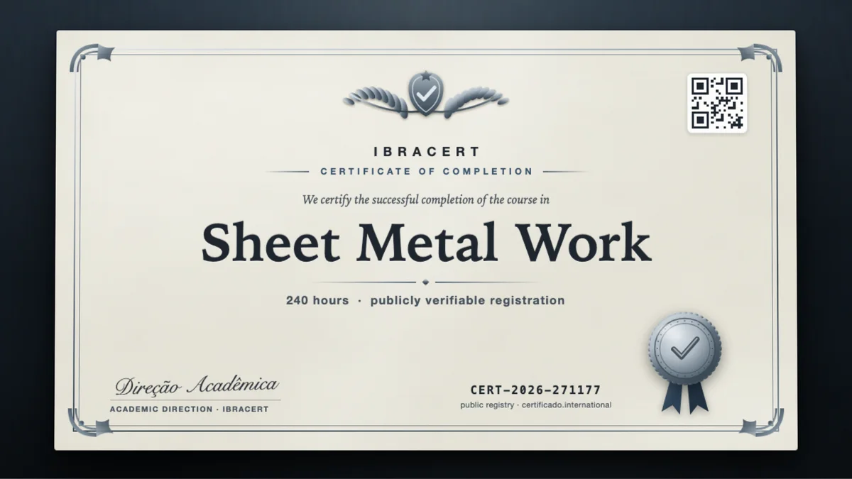 Cover of the Sheet Metal Work course