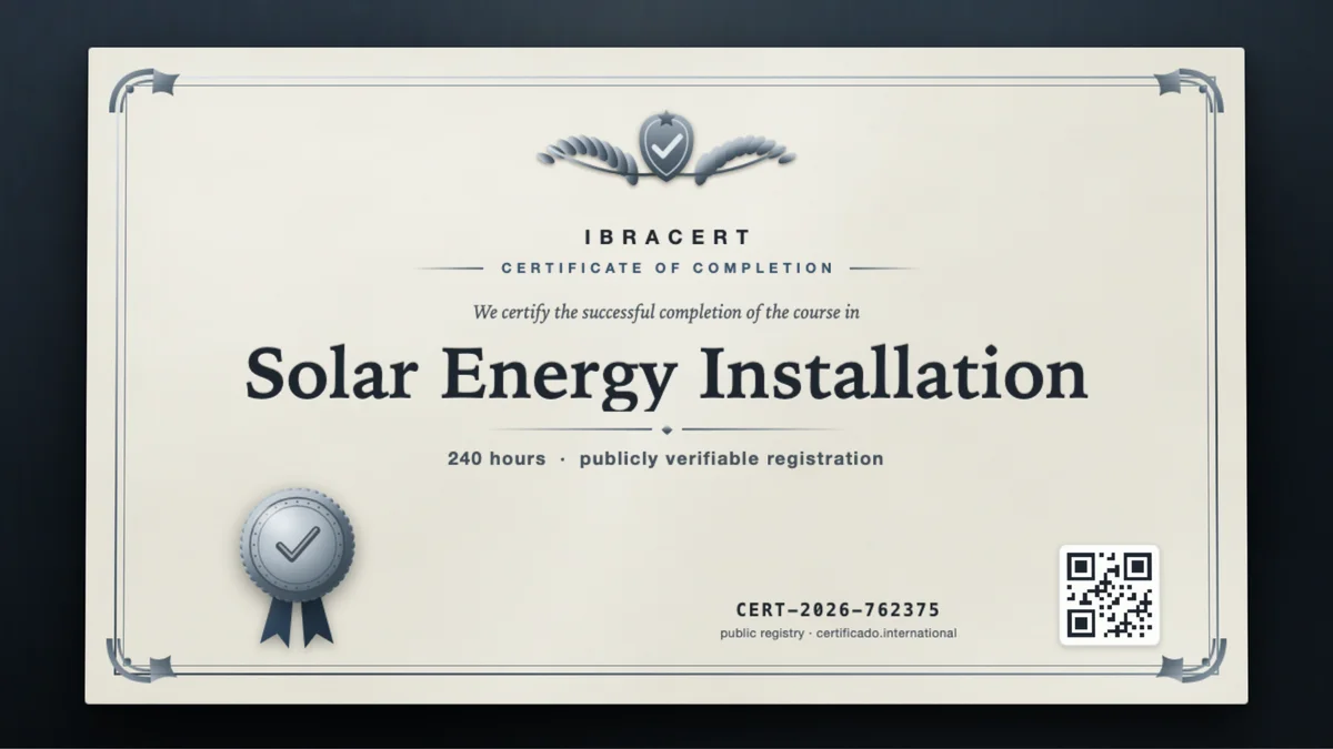 Cover of the Solar Energy Installation course