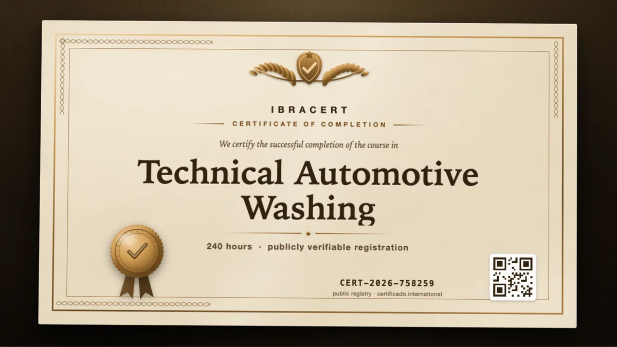 Cover of the Technical Automotive Washing course