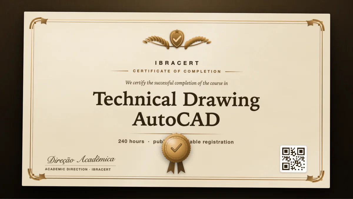 Cover of the Technical Drawing AutoCAD course