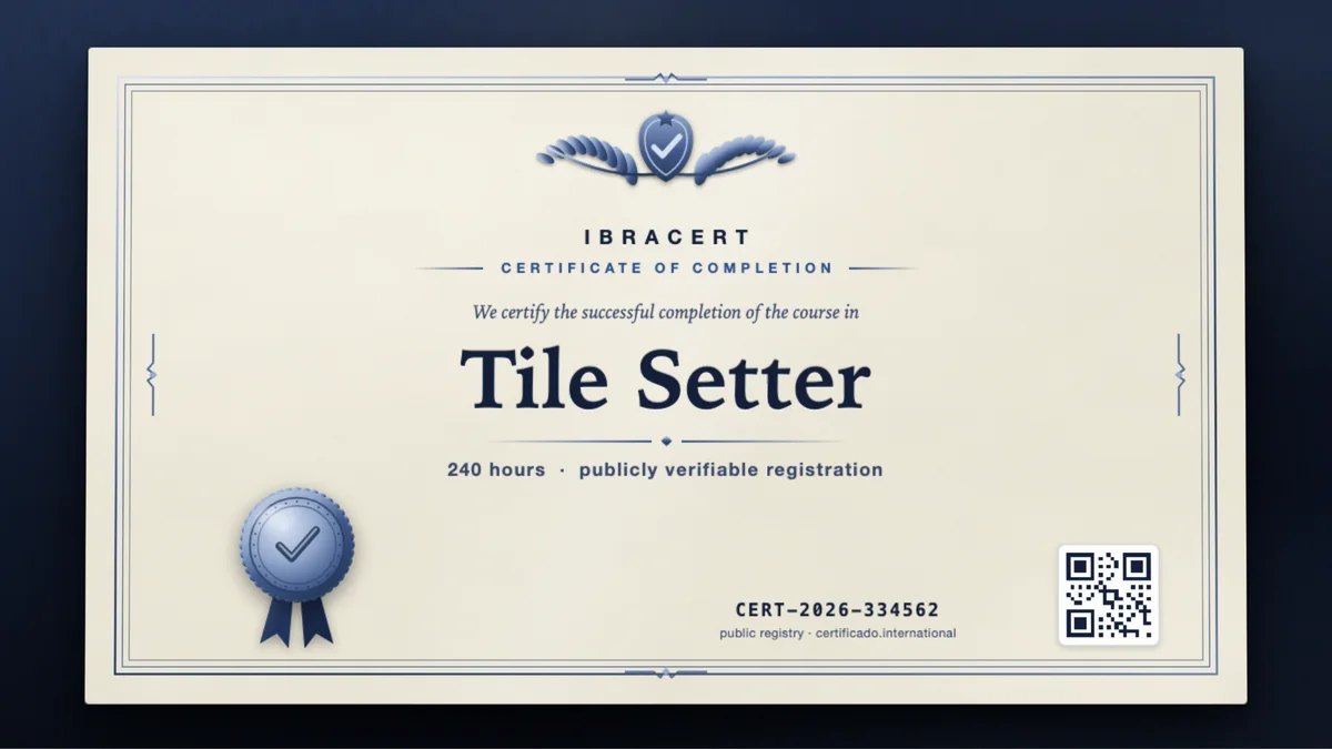 Cover of the Tile Setter course