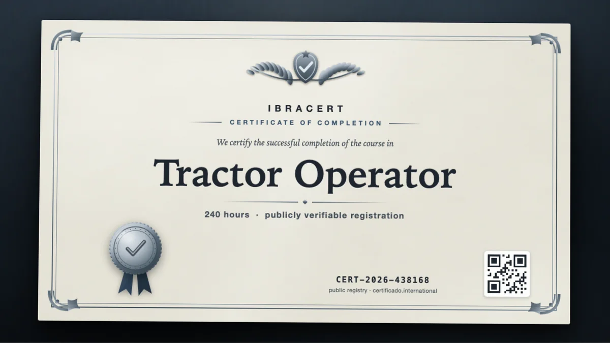 Cover of the Tractor Operator course