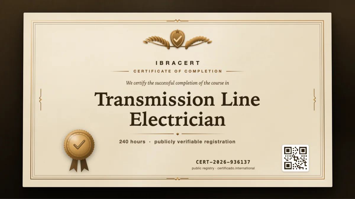 Cover of the Transmission Line Electrician course
