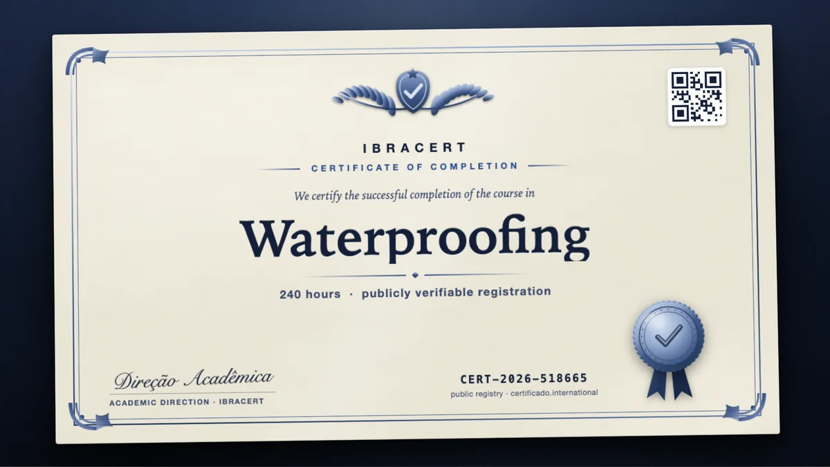 Cover of the Waterproofing course