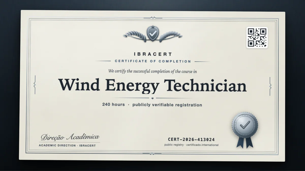 Cover of the Wind Energy Technician course