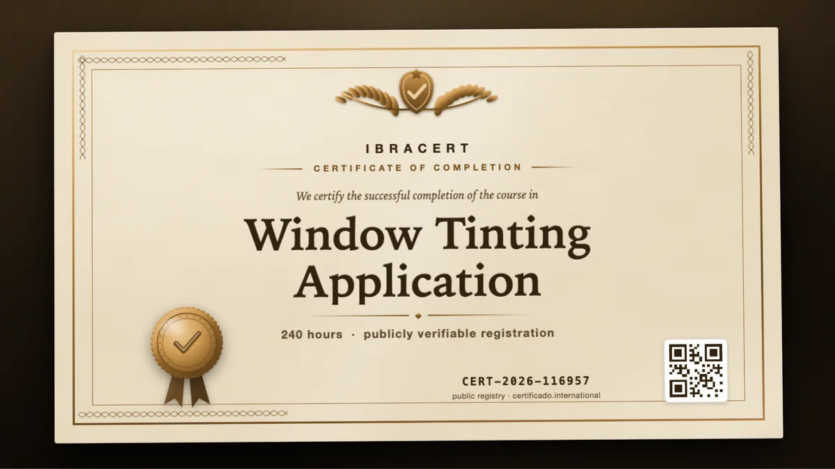 Cover of the Window Tinting Application course