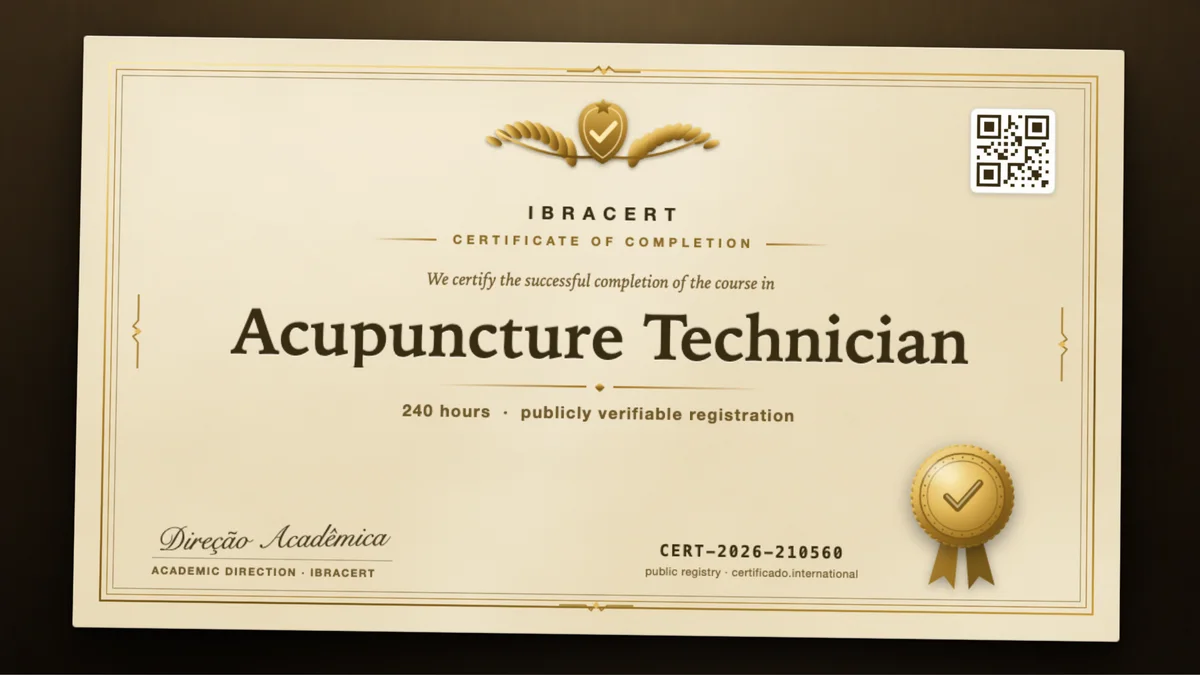 Cover of the Acupuncture Technician course