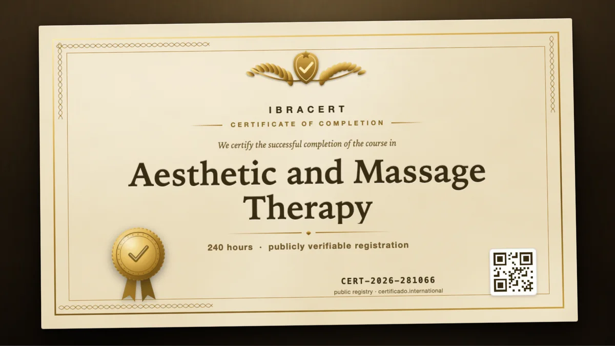 Cover of the Aesthetic and Massage Therapy course
