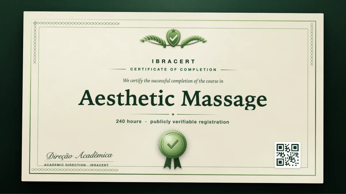 Cover of the Aesthetic Massage course