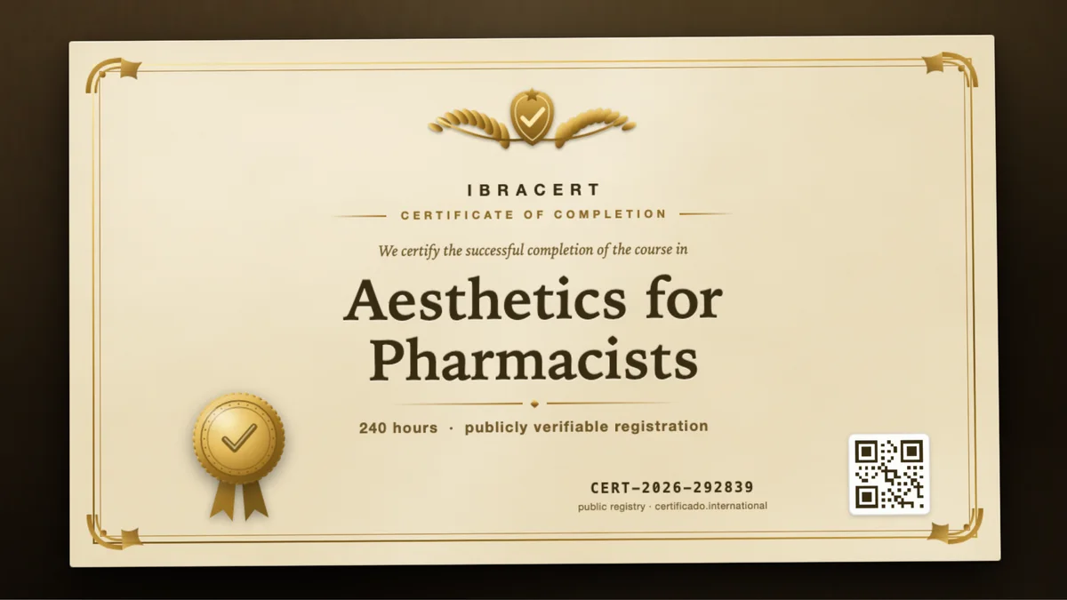 Cover of the Aesthetics for Pharmacists course