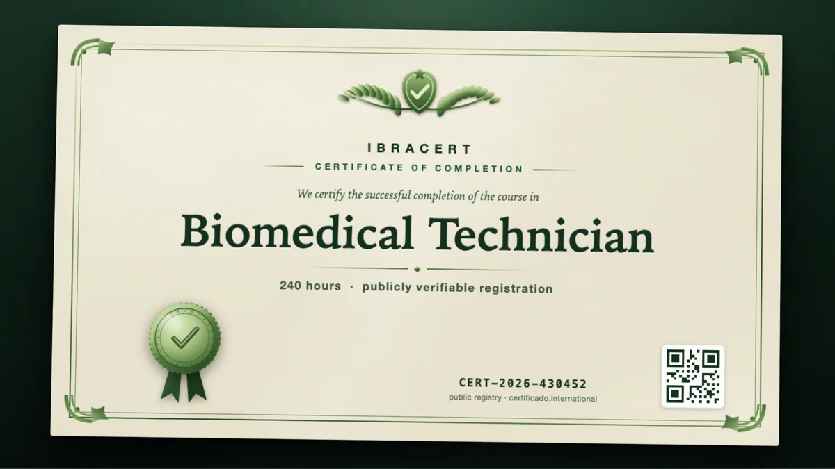 Cover of the Biomedical Technician course