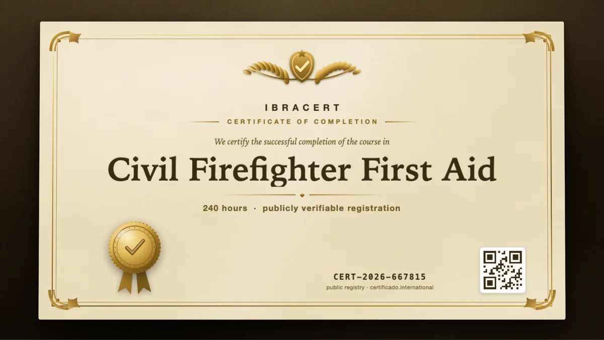 Cover of the Civil Firefighter First Aid course