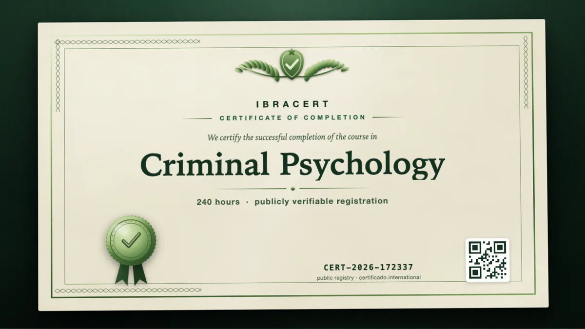Cover of the Criminal Psychology course