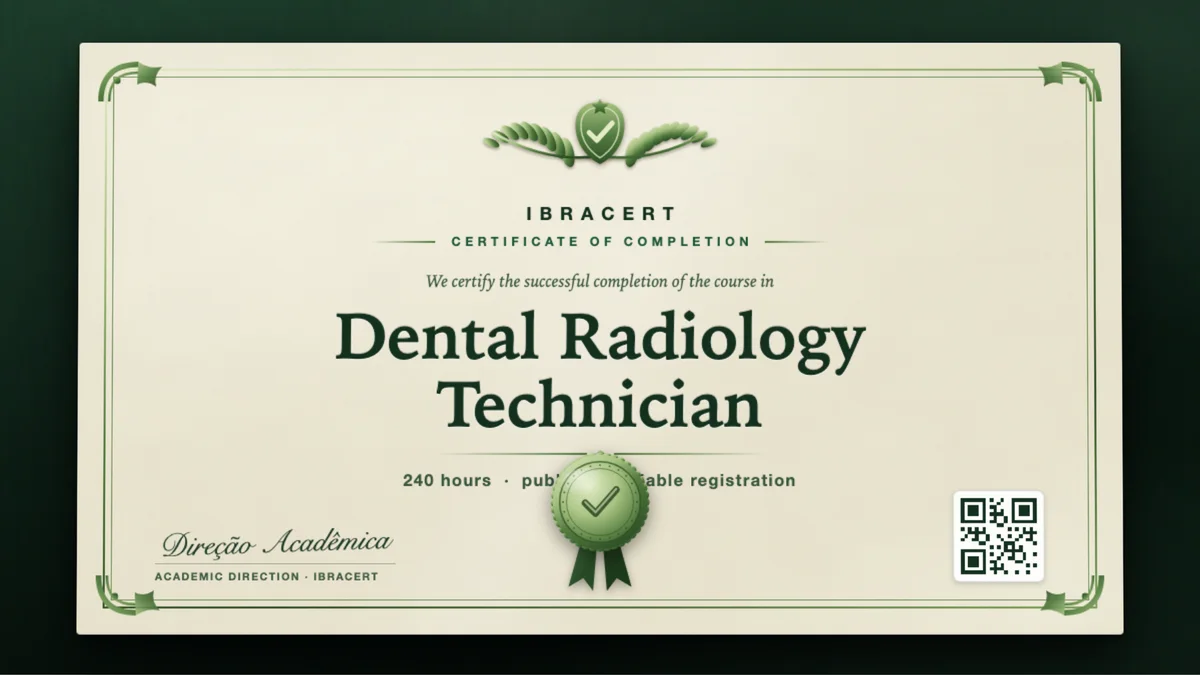 Cover of the Dental Radiology Technician course