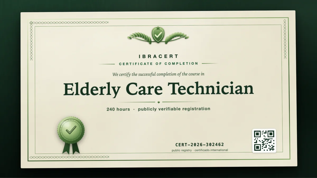 Cover of the Elderly Care Technician course