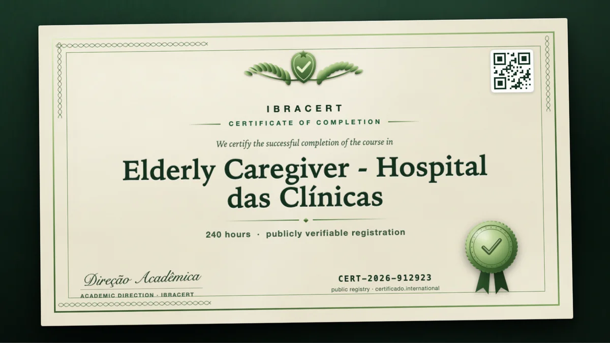 Cover of the Elderly Caregiver - Hospital das Clínicas course