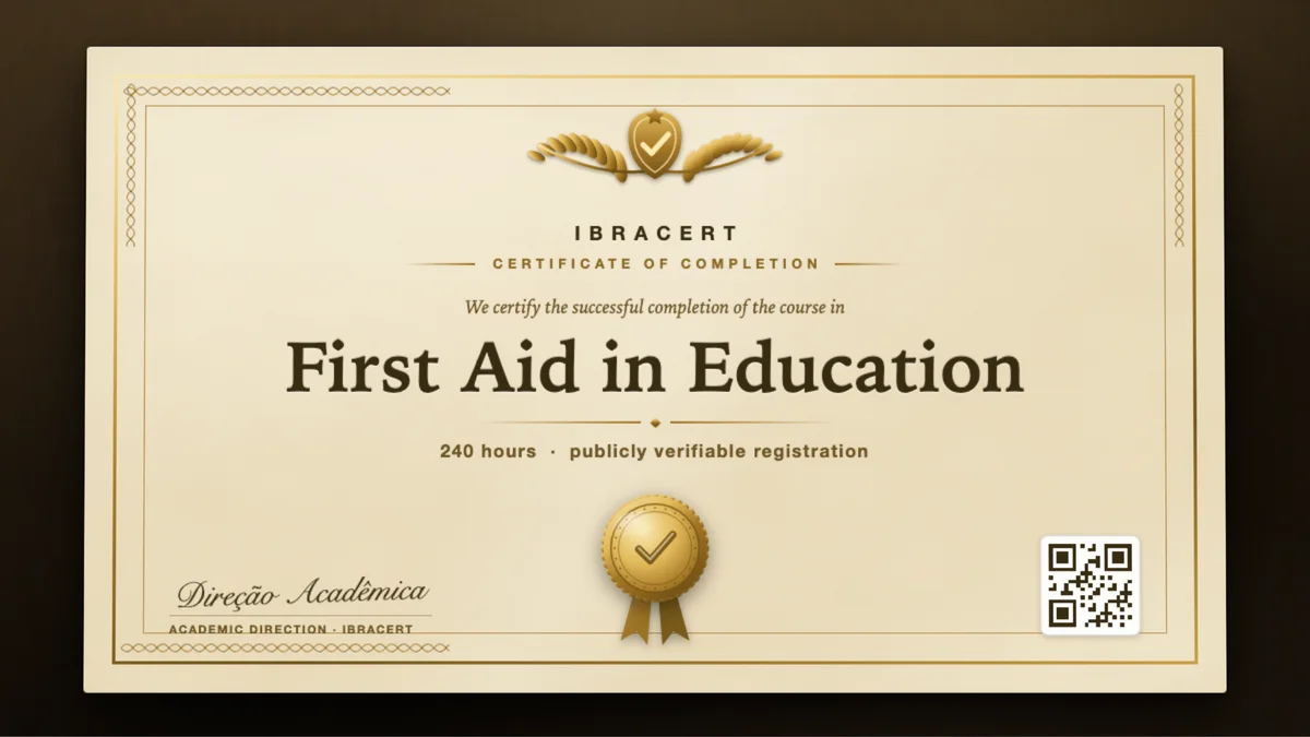 Cover of the First Aid in Education course