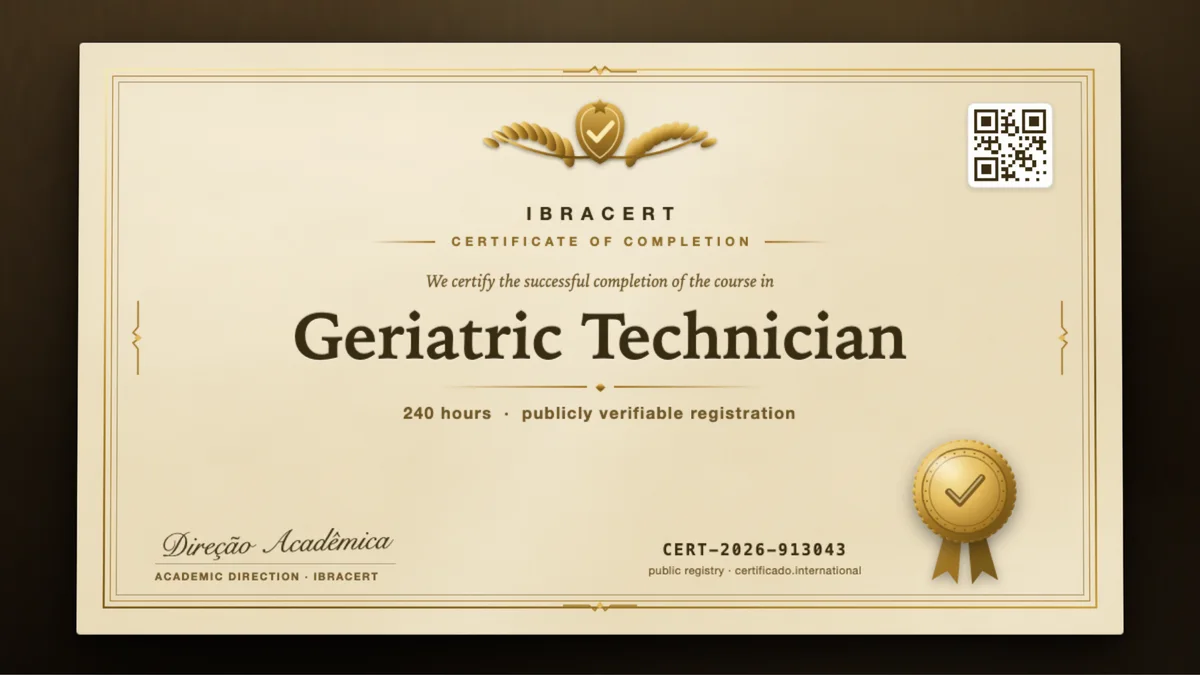 Cover of the Geriatric Technician course