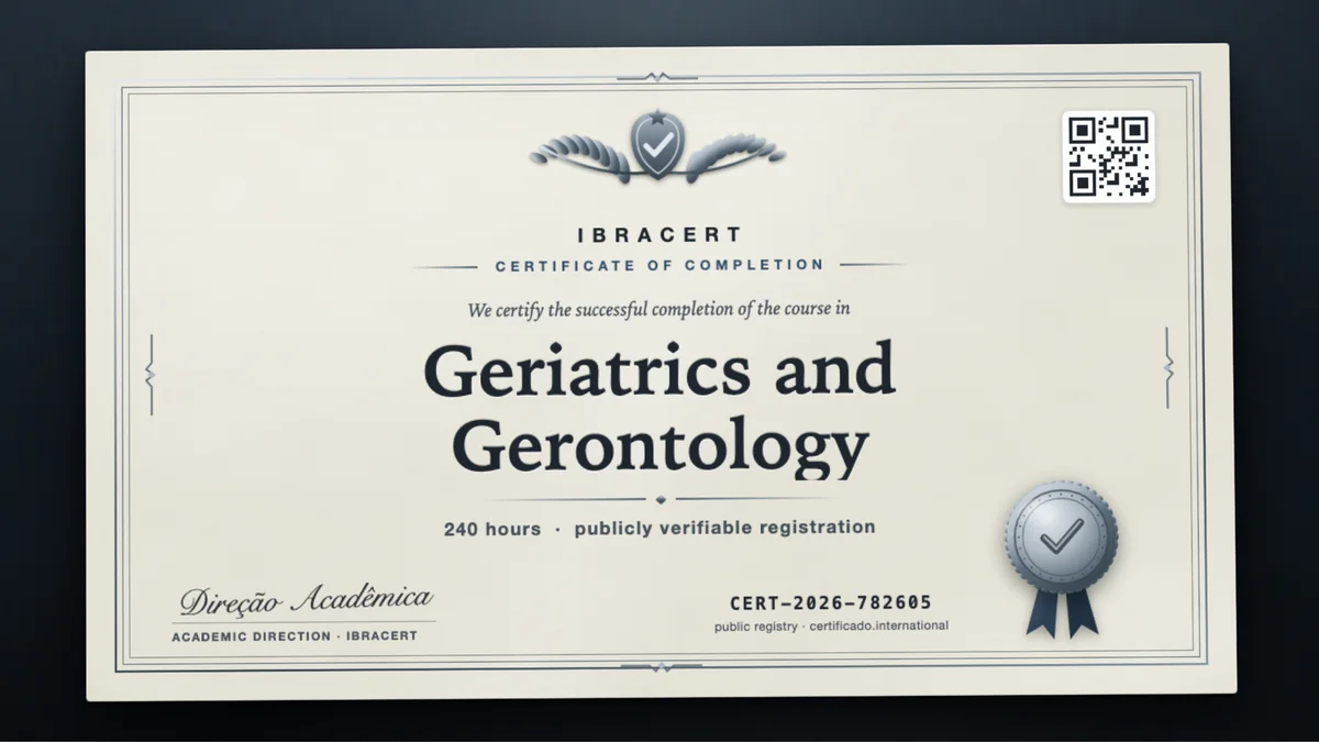 Cover of the Geriatrics and Gerontology course