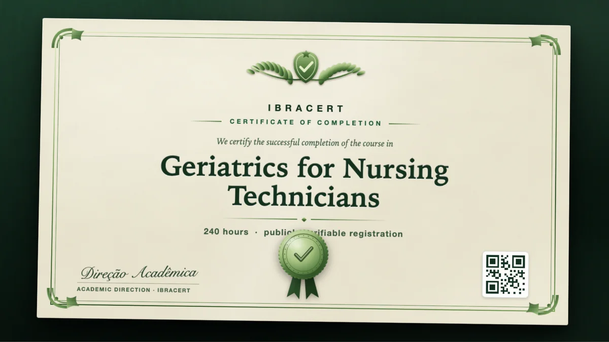 Cover of the Geriatrics for Nursing Technicians course