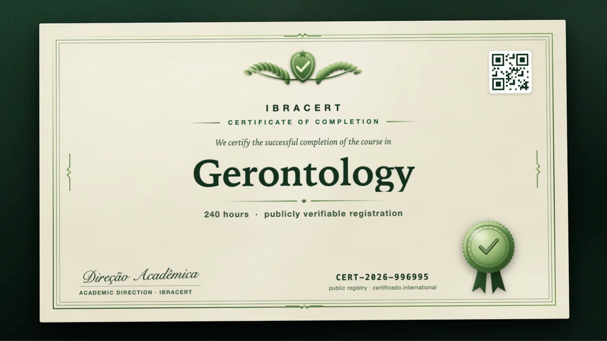 Cover of the Gerontology course
