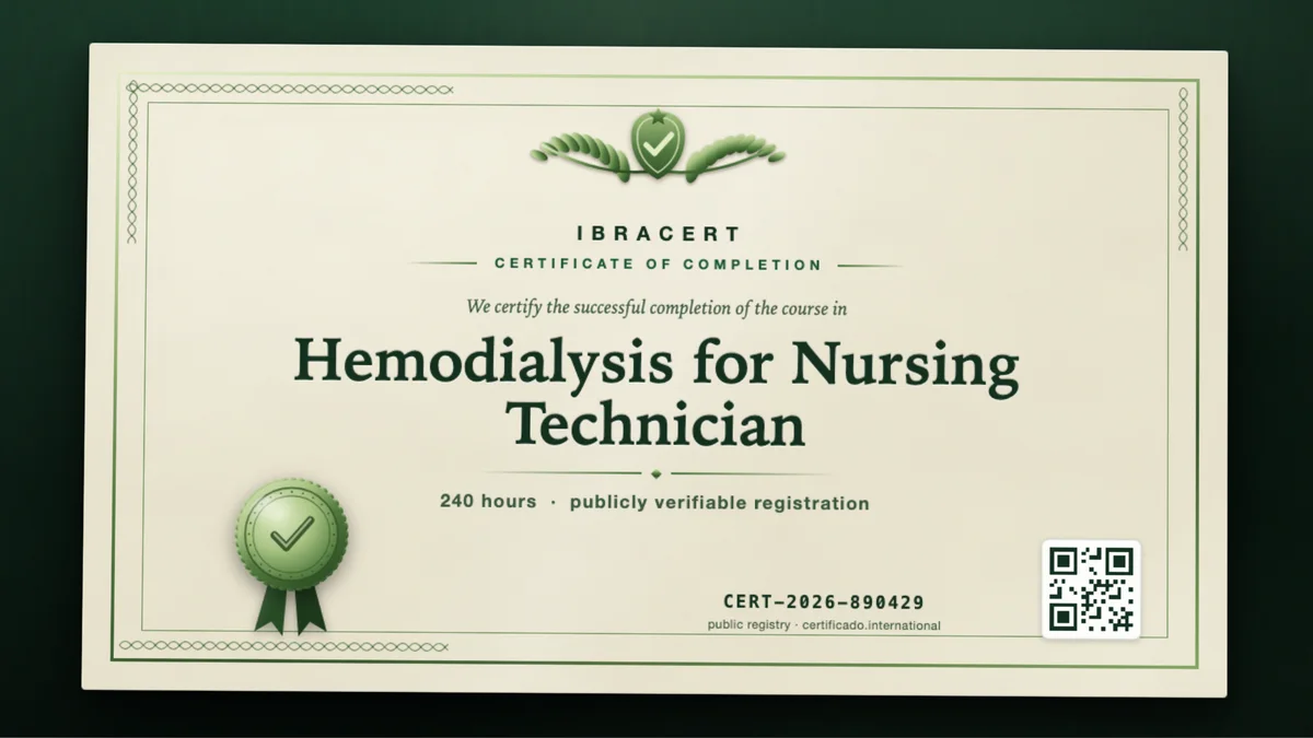 Cover of the Hemodialysis for Nursing Technician course