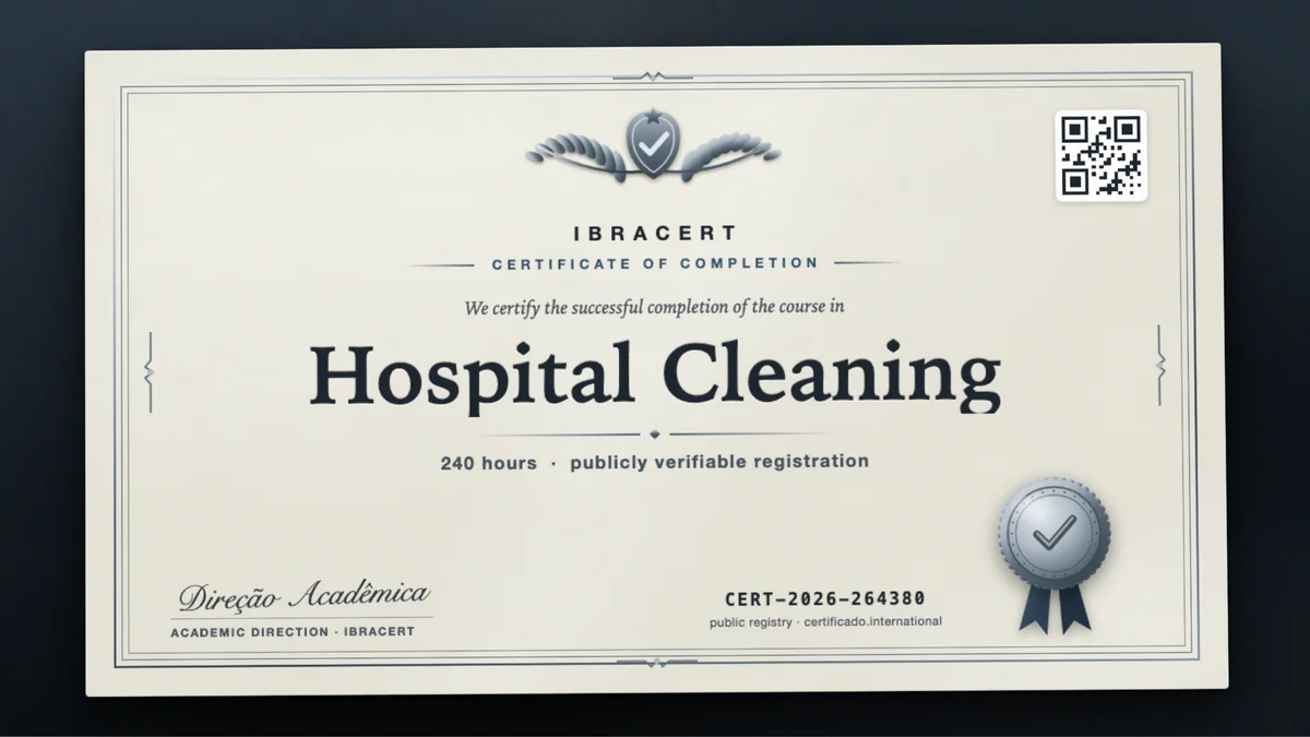 Cover of the Hospital Cleaning course